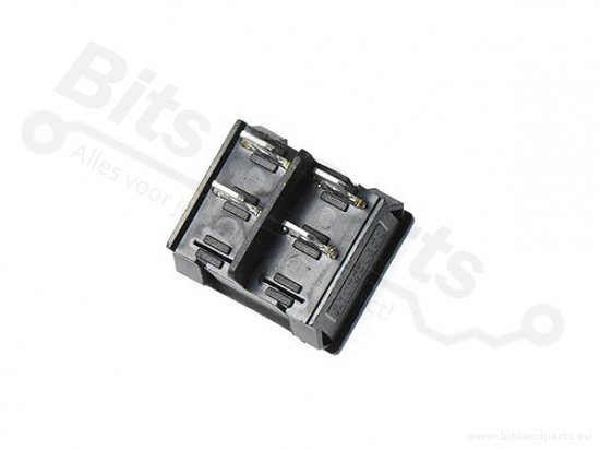 Rocker switch snap-in on/off double SPST black